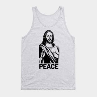 Jesus, Peace Sign, Jesus Peace Tank Top